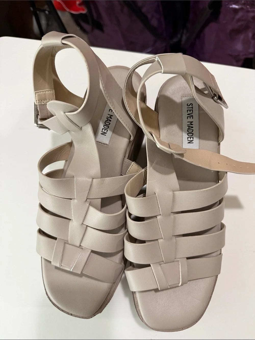 Steve Madden Platform Fisherman Sandals in Taupe